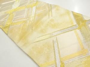アンティーク　竹格子模様織り出し袋帯(材料)